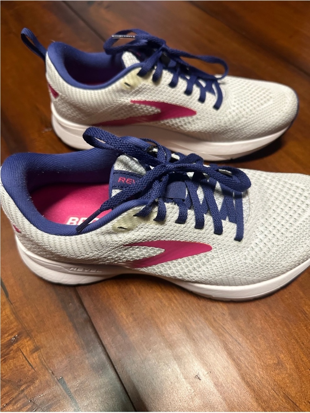 Brooks Revel Gray, Pink & Navy Women's Running Sneakers